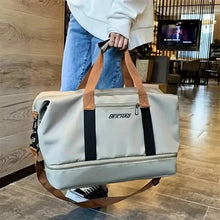 Load image into Gallery viewer, Nylon Duffel Bag for Travel – Large Capacity, Foldable, Shoe Compartment – Men &amp; Women
