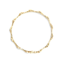 Load image into Gallery viewer, 10K Yellow Gold Plated .925 Sterling Silver 1.0 Cttw Miracle Set Diamond Bezel Style Station Link Bracelet (H-I Color, I3 Clarity) - Size 7"
