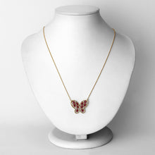 Load image into Gallery viewer, 2.36 Carat Genuine Ruby and White Zircon .925 Sterling Silver Necklace
