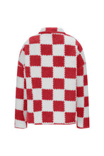 Load image into Gallery viewer, Elegant Checkered Snap Down Long Sleeve Teddy Jacket Soft &amp; Warm Colorful Jacket
