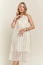 Load image into Gallery viewer, Applique Pearl Detail Grecian Neck Midi Dress For Women, Elegant Grecian Neck Dress with Applique Pearl Detailing for Formal Occasions &amp; Galas
