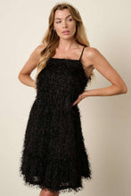 Load image into Gallery viewer, Feather Ruffle Hem Mini Cami Dress For Women – Ruffled Mini Dress, Cami Dress, Feather Detail Dress, Playful Mini Dress, Warm Weather Dress
