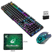 Load image into Gallery viewer, T6 Gaming Keyboard &amp; Mouse Set  Rainbow Backlight  Platinum
