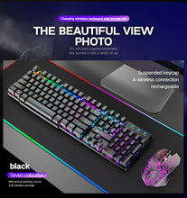 Load image into Gallery viewer, T6 Gaming Keyboard &amp; Mouse Set  Rainbow Backlight  Platinum

