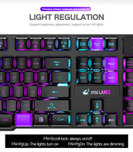 Load image into Gallery viewer, T6 Gaming Keyboard &amp; Mouse Set  Rainbow Backlight  Platinum
