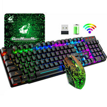 Load image into Gallery viewer, T6 Gaming Keyboard &amp; Mouse Set  Rainbow Backlight  Platinum
