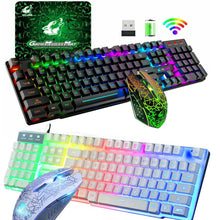 Load image into Gallery viewer, T6 Gaming Keyboard &amp; Mouse Set  Rainbow Backlight  Platinum
