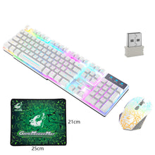 Load image into Gallery viewer, T6 Gaming Keyboard &amp; Mouse Set  Rainbow Backlight  Platinum
