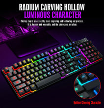 Load image into Gallery viewer, TF200 Gaming Keyboard &amp; Mouse Combo Illuminated USB Wired 104‑Key
