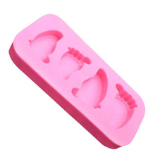 Load image into Gallery viewer, Cake Mold 3D Baby Feet Silicone Mold Chocolate Fondant Cake Decorating Baking Tool Bakeware Pudding Baking Paste Mold  Baby Foot Prints Silicone Molds, Fondant Soap Mold Baby Shower Cake Topper Decoration
