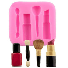 Load image into Gallery viewer, Cake Mold Cosmetic Shape Silicone Chocolate Mold 3D Silicone Pastry Mold Pastry And Bakery Accessories Dessert Tools Bakeware Women Makeup Silicone Mold Cosmetic Lipstick Shape Fondant Mold
