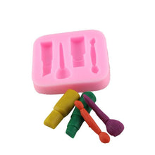 Load image into Gallery viewer, Cake Mold Cosmetic Shape Silicone Chocolate Mold 3D Silicone Pastry Mold Pastry And Bakery Accessories Dessert Tools Bakeware Women Makeup Silicone Mold Cosmetic Lipstick Shape Fondant Mold
