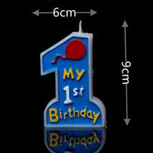 Load image into Gallery viewer, Cake Topper Baby Bathing Oversized Number 1 Year Old Baby Birthday Candle Birthday Candle Cute Cake Candle Decoration Number Children Happy Birthday Candle Insert Creative Party Dessert Table Candle

