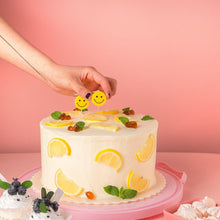 Load image into Gallery viewer, Cake Topper Bear Candles Cartoon Smiley Face Birthday Insert Creative  Party Cake Handmade Smiley Daisy Flower Cake Toppers For Birthday Party

