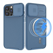 Load image into Gallery viewer, Camera Case Wireless Charging  with Sliding Lens Cover Slim Magnetic Case For iPhone 13Pro Slide Lens Protection Magnetic Wireless Charging Phone Case For iPhone 13 12 Pro Max 13 Shockproof iphone Cover
