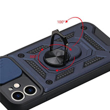 Load image into Gallery viewer, Camera Protection Shockproof Armor Case For iPhone 12 13 14 Pro Max Cover Men Cool  Woman Camera Cover And Stand Sliding Lens Protection Rotating Ring Mount  Shock Resistant Shockproof Protective Bumper
