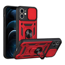 Load image into Gallery viewer, Camera Protection Shockproof Armor Case For iPhone 12 13 14 Pro Max Cover Men Cool  Woman Camera Cover And Stand Sliding Lens Protection Rotating Ring Mount  Shock Resistant Shockproof Protective Bumper
