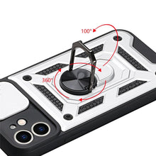 Load image into Gallery viewer, Camera Protection Shockproof Armor Case For iPhone 12 13 14 Pro Max Cover Men Cool  Woman Camera Cover And Stand Sliding Lens Protection Rotating Ring Mount  Shock Resistant Shockproof Protective Bumper
