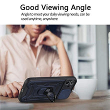 Load image into Gallery viewer, Camera Protection Shockproof Armor Case For iPhone 12 13 14 Pro Max Cover Men Cool  Woman Camera Cover And Stand Sliding Lens Protection Rotating Ring Mount  Shock Resistant Shockproof Protective Bumper

