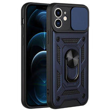Load image into Gallery viewer, Camera Protection Shockproof Armor Case For iPhone 12 13 14 Pro Max Cover Men Cool  Woman Camera Cover And Stand Sliding Lens Protection Rotating Ring Mount  Shock Resistant Shockproof Protective Bumper
