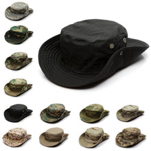 Load image into Gallery viewer, Camouflage Outdoor Bucket Hat Camping Hat Men Foldable Sun Cap Breathable Adjustable Bucket Cap for Men/Women Sports Sun Cap Unisex Fishing Hiking Travel Solid Color Hats

