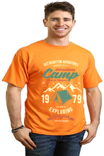 Load image into Gallery viewer, Camp Adventure Men's Bamboo Viscose/Organic Cotton Short Sleeve Graphic T-Shirt
