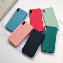 Load image into Gallery viewer, Candy Color Case for iPhone 13 12 14 Pro Max Ultra Thin Soft Back Phone Cover On iPhone Colorful Thin Case Protective Cover Soft Silicone Mobile Phone Case Cover
