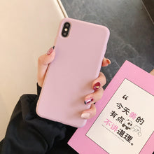Load image into Gallery viewer, Candy Color Case for iPhone 13 12 14 Pro Max Ultra Thin Soft Back Phone Cover On iPhone Colorful Thin Case Protective Cover Soft Silicone Mobile Phone Case Cover

