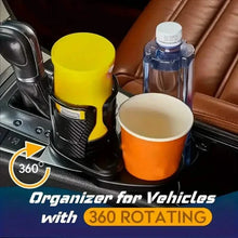 Load image into Gallery viewer, Car Adapter Adjustable Multifunctional Dual Cup Holder With Phone Holder Aromatherapy Organizer
