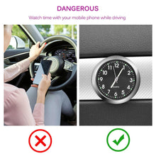 Load image into Gallery viewer, Car Clock Luminous Mini Automobiles Internal Stick-On Digital Watch  Stick on Dashboard Car Clock Mini Tiny Small Luminous Car Vent Clocks Watch for Dashboard Boat Bike Home Mechanics Quartz Clocks Auto Ornament Car Accessories Gifts
