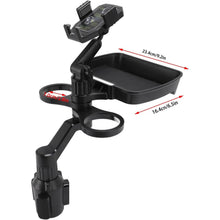 Load image into Gallery viewer, Car Cup Holder Detachable Extender Food Tray with Phone Holder
