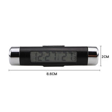 Load image into Gallery viewer, Car Digital Clock Temperature Display Electronic Clock Car Temperature Clock Universal Auto Dashboard Digital Clocks with Black Light And LCD Screen Adjustable Vehicle Temperature Thermometer Auto Electronic Clock LED Backlight Digital Display Clock
