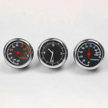 Load image into Gallery viewer, Car Interior Mini Quartz Watch Clock  Mini Clock Car Dashboard Clocks Luminous Car Clock Pocket Stick-On Clock Cars Air Vent Clip Quartz Clocks Vehicle Dashboard Clock Mini Vehicle Clock Car Pocket Clock for Cars  Hygrometer Thermometer Dashboard Ornament
