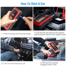 Load image into Gallery viewer, Car Jump Starter Booster 2500A Peak 25800mAh Battery Charger Power Bank
