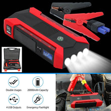 Load image into Gallery viewer, Car Jump Starter Booster with LCD Screen 4 Modes LED Flashlight
