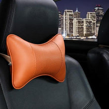 Load image into Gallery viewer, Car Neck Pillows Headrest Relief Filled Fiber Universal Car Pillow Both Side Pu Leather 1pcs Pack Headrest For Car Neck Pillows Both Side Pu Leather Headrest Head Pain Relief Filled Fiber Universal Car Pillow Neck Pillow Softness Car Headrest Pillow
