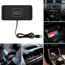 Load image into Gallery viewer, Car QI Wireless Phone Charger Non Slip Pad Mat Fast Charging
