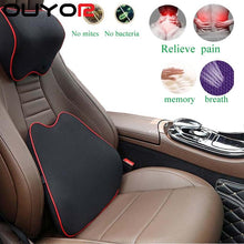 Load image into Gallery viewer, Car Seat Headrest Pillow Auto Memory Foam Car Neck Pillow Seat Head Support Lumbar Support For Office Chair Cushion Car Neck Headrest Pillow Car Accessories Cushion Auto Seat Head Support Neck Protector Automobiles Seat Neck Rest Car Neck For Car Auto
