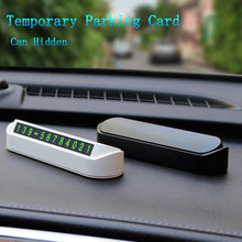 Load image into Gallery viewer, Car Temporary Parking Card Phone Number Card Plate Telephone Number Car Park Stop Automobile Temporary Phone Number for Car Dashboard Telephone Number Car Park Stop Luminous Parking Plate for Automobile Interior Accessories Car-styling 13x2.5cm
