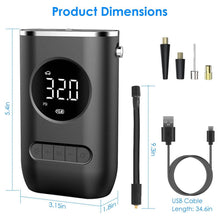 Load image into Gallery viewer, Car Tire Inflator Pump Portable 150 PSI with LED Light
