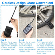 Load image into Gallery viewer, Car Tire Inflator Pump Portable 150 PSI with LED Light
