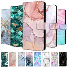 Load image into Gallery viewer, Card Holder PU Leather Wrist Strap Protective Wallet Case Marble Leather Case For Xiaomi Redmi Note 11S 11 Pro 5G Flip Cover Stand Wallet Book Case For Redmi Note11S 11Pro 5G 2022
