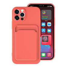 Load image into Gallery viewer, Card Pocket Protective Slim Wallet Case For iPhone 14 13 12 11 Pro Max Modern Bright Color iPhone Cover Lightweight Card Slot Design Simple Color Business Protective Case
