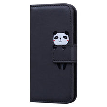 Load image into Gallery viewer, Cartoon Animal Cute Leather Wallet Flip Case Creative Magnetic Protective Cover Lovely Animal Flip Leather Phone Case For iPhone 13 12 11 Pro X XS XR Max Card Holder Funny Phone Cover
