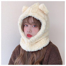 Load image into Gallery viewer, Cartoon Bear Ear Lamb Beanie Hat With Mask Warm Balaclava Winter Thickened Ear Protection Autumn Skellies Beanies Pompom Hat Knitted Ski Beanie Hat Double Pompom Beanie Cap for Girls Boys Kids Beanie Winter Hat Baby Kids Infant Toddler for Women Girl

