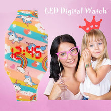 Load image into Gallery viewer, Cartoon Childrens Cute Watches LED Digital Clock Kids Student Dinosaur Digital Sport Watch For Boys Girls Kid Waterproof Electronic Functional Cute Outdoor Kids Watches

