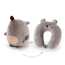 Load image into Gallery viewer, Cartoon Deformable U-shape Neck Pillows Hamster U-Shaped Neck Pillow Throw Pillow Neck Supporter Foam particle Headrest Office Nap Desktop Pad Headrest &amp; Neck Pillow For Kids Boys &amp; Girls Teens Travel Accessories For Airplane Car
