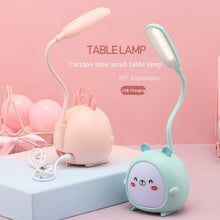 Load image into Gallery viewer, Cartoon Desk Lamp Eye Protection Energy-saving Reading Lamp USB Charging Sleeping Night Light LED Table Lamp for Kids Cute Study Lamps for Bedroom Décor
