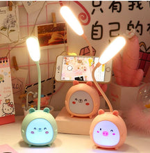 Load image into Gallery viewer, Cartoon Desk Lamp Eye Protection Energy-saving Reading Lamp USB Charging Sleeping Night Light LED Table Lamp for Kids Cute Study Lamps for Bedroom Décor
