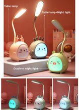 Load image into Gallery viewer, Cartoon Desk Lamp Eye Protection Energy-saving Reading Lamp USB Charging Sleeping Night Light LED Table Lamp for Kids Cute Study Lamps for Bedroom Décor
